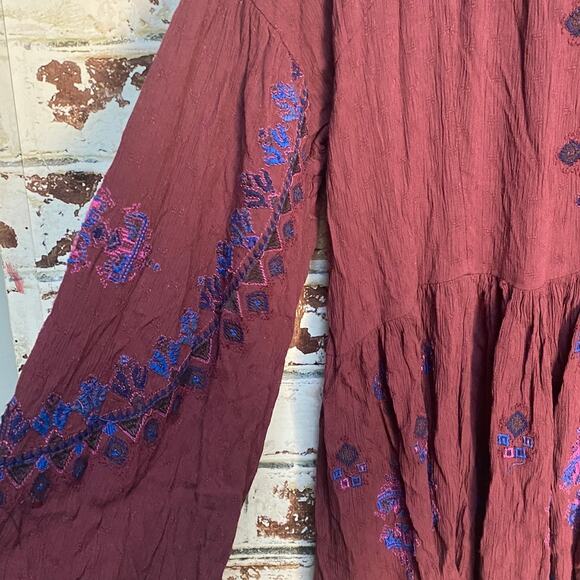 Free People Arianna Embroidered Flowing Tunic Dress - Picture 7 of 12